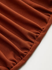 Ruched Long Sleeve Bodycon Dress