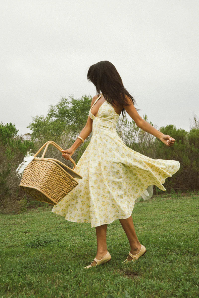 Alice Floral Halter Midi Dress