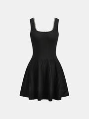 Rhinestone-Embellished Slim Fit Mini Dress