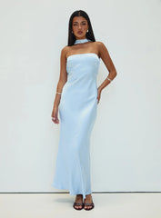Legacies Strapless Maxi Dress Icy Blue Petite