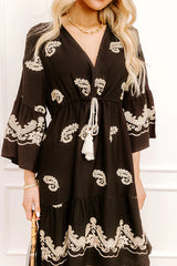 Bonding In Bali Embroidered Mini Dress