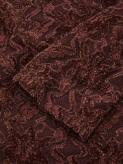 Lace-Jacquard Long-Sleeve Mini Dress