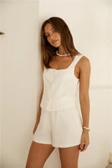 Summer Spell Shorts White