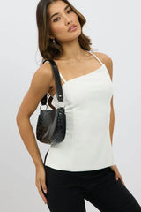 White Singlet Top Backless