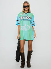 Turbo Champion Moto Jersey Top Blue / Green