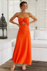 Glowing And Going Maxi Dress Orange