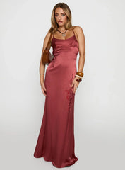 Catch You Up Beaded Maxi Dress Red