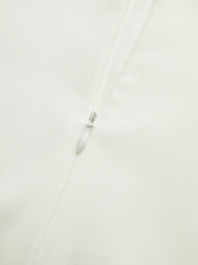 Pleated Hem Mock Neck Mini Dress