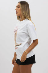 White Graphic Tee Short Sleeve