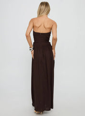 So Far So Good Maxi Dress Chocolate