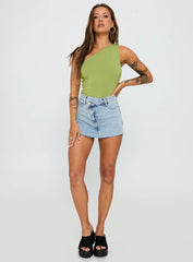 Ferrera One Shoulder Bodysuit Green