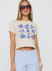 Veggie Patch Graphic Top Grey