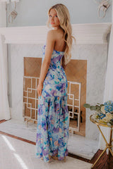 Sunkissed Moment Floral Maxi Dress in Periwinkle