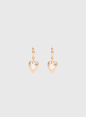 Live In Reality Heart Earrings Gold