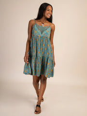 Piper Dress - Teal Floral