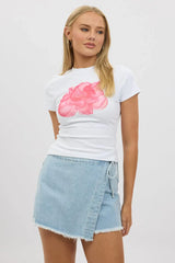 White Graphic Tee Short Sleeve