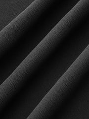 Stand Collar Long Sleeve Know Button Side Slit Dress