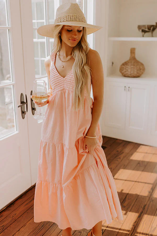 Sunny Horizon Maxi Dress in Blooming Dahlia