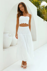 Enjoy Daylight Maxi Skirt White