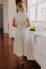 Garden Stroll Midi Dress in Sage