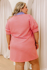 Sunny Pier Stripe Mini Dress Curves