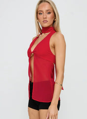 Scarface Tie Top Red