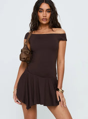 Got That Sense Strapless Playsuit Brown