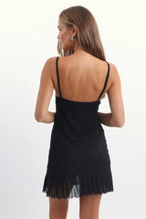 Black Bodycon Dress Lace Mini