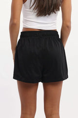 Black Track Shorts Side Stripe