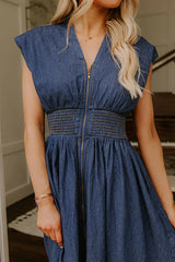 Picnic At The Park Denim Midi Dress