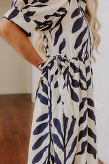 Tropical Getaway Button Down Midi Dress