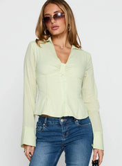 Elowenn Long Sleeve Top Green