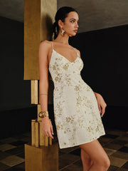 Sequin Cami Dress with Crisscross Back Tie