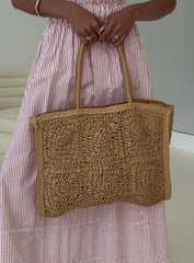 Love Like This Straw Tote Bag Tan