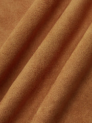 Asymmetrical Ruched Long Sleeve Suede Effect Mini Dress