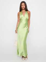 Gloriana Halter Maxi Dress Green