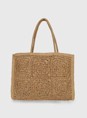 Love Like This Straw Tote Bag Tan