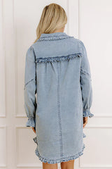 Pastry Shop Cutie Denim Mini Dress