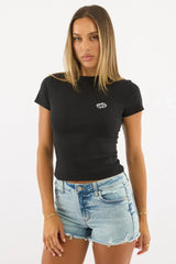 Black Graphic Tee Short Sleeve