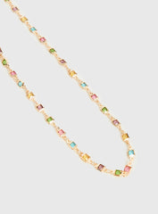 Americano Gemstone Necklace Gold