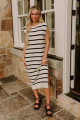 Sunset Sail Knit Midi Dress in Cream