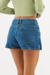 Denim Skorts Skirt Mid Rise