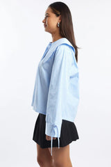 Blue Stripe Oversized Shirt