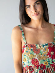 Patti Dress - Gold Vintage Floral