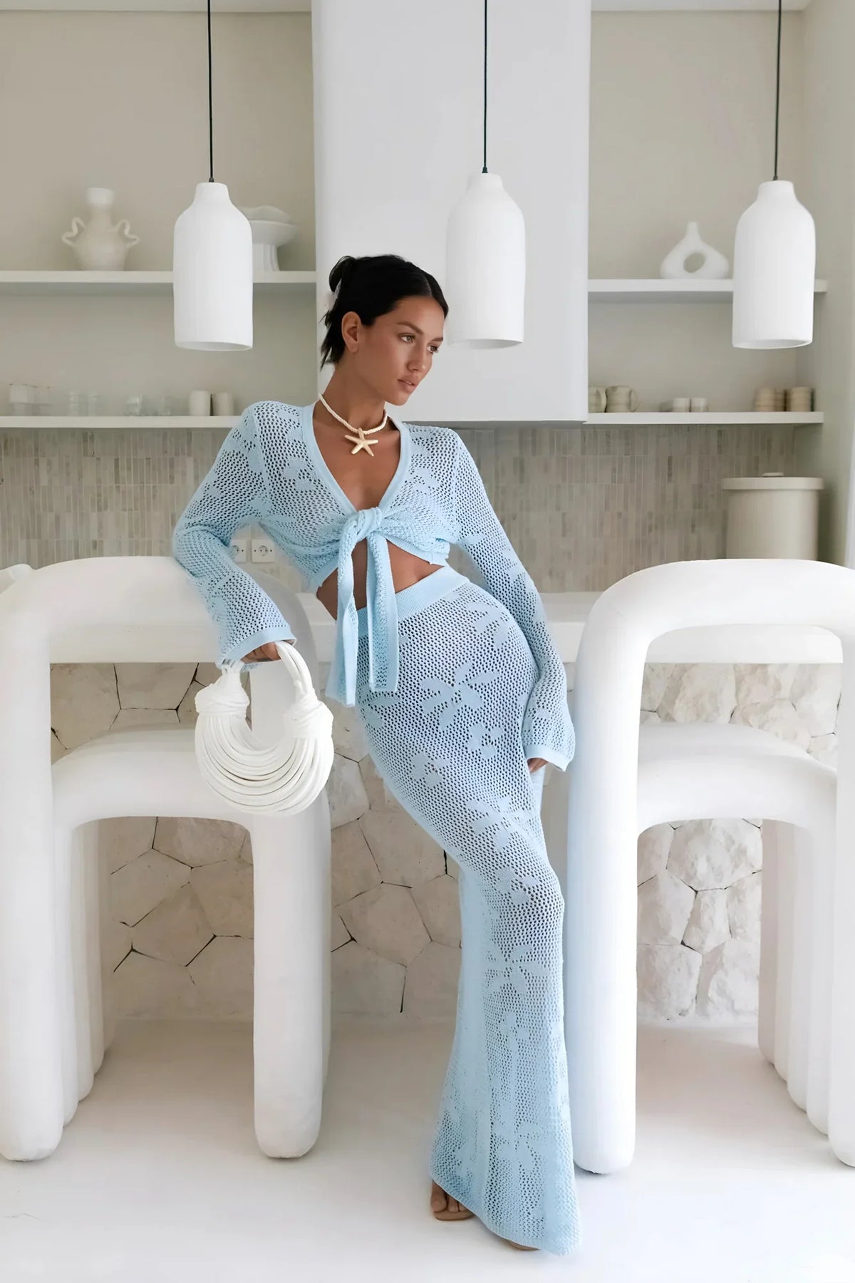 Terra Maxi Skirt Baby Blue