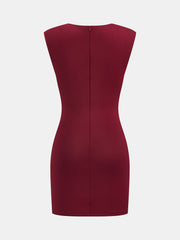 Square-Neck Sleeveless Dress