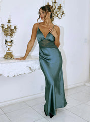 Faera Lace Maxi Dress Blue