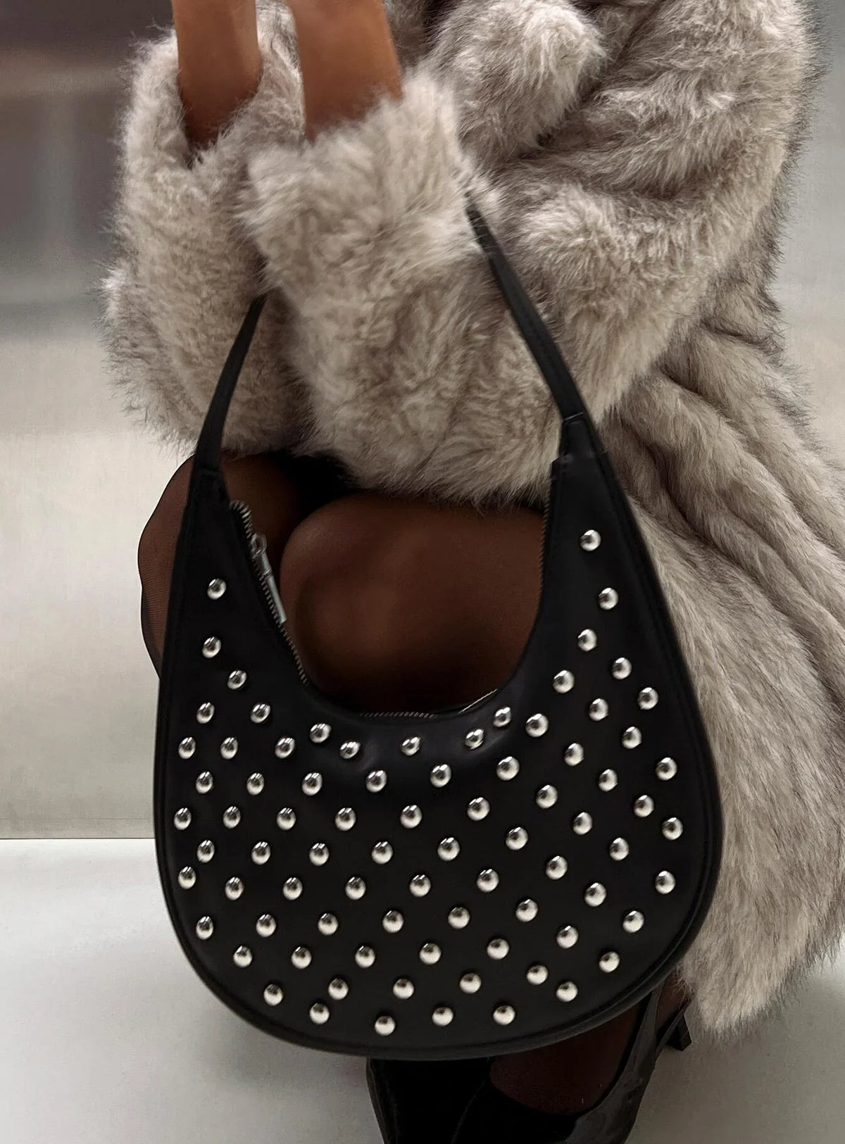 Like A Daydream Studded Bag Black