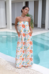 Elior Strapless Maxi Dress Print