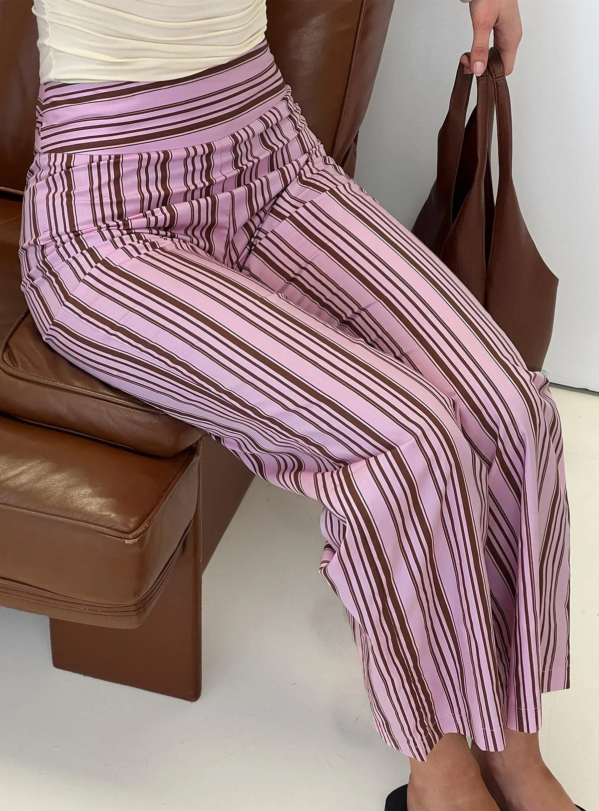 Leocadie Pants Pink Stripe